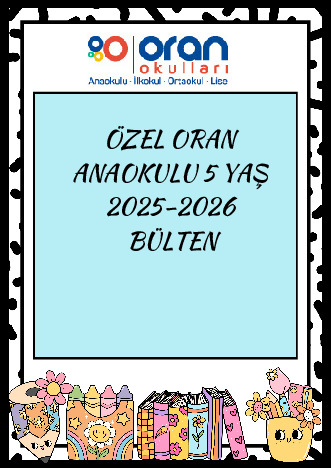 Anaokulu 2025-2026 1. Yarıyıl Bülteni