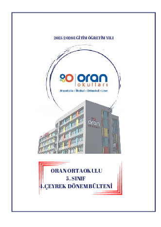 Ortaokul 2025-2026 4. Çeyrek Dönem Bülteni